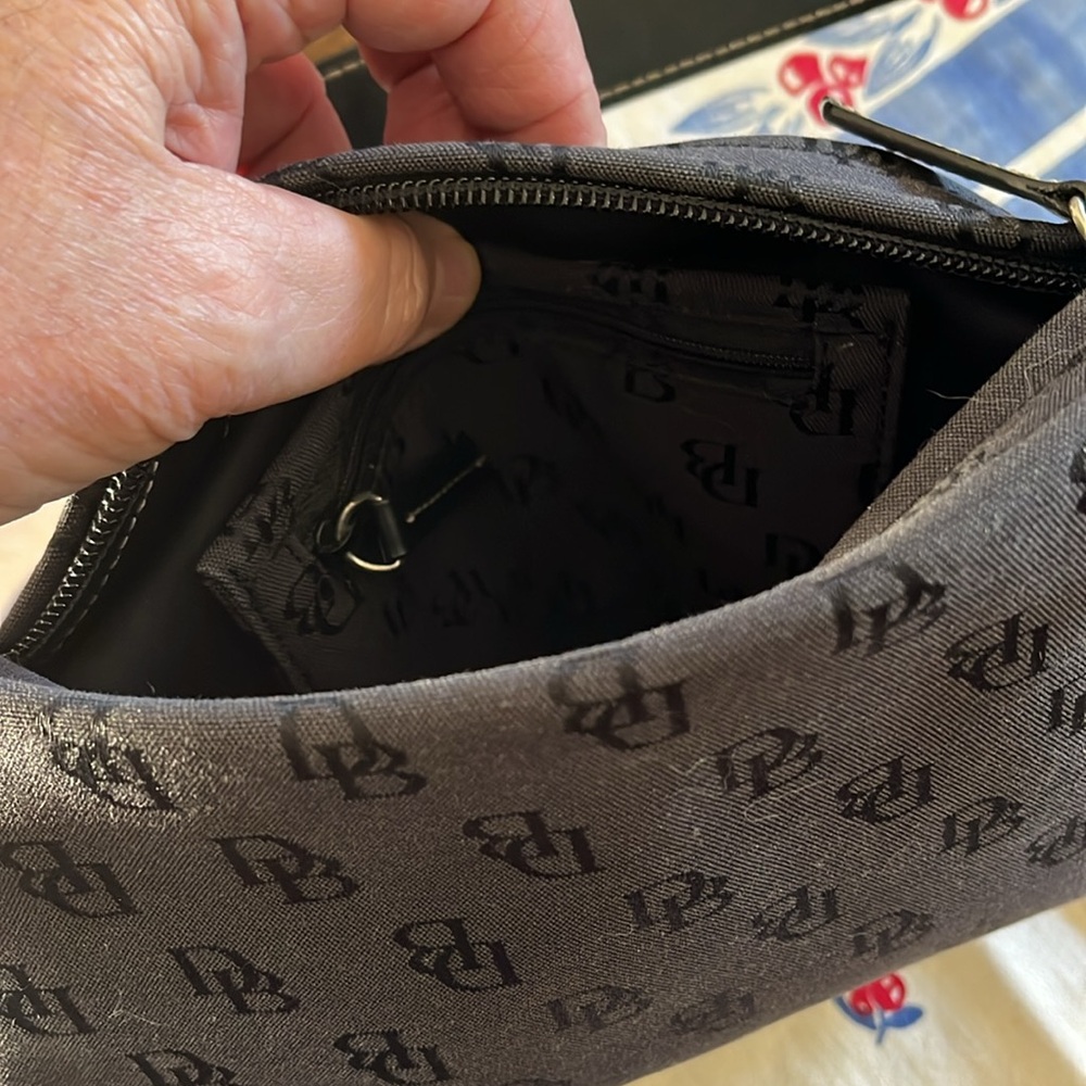 Dooney & Bourke Black Monogrammed Canvas Crossbody Tote - Picture 4 of 8